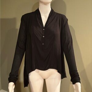 Philosophy Black Shirt with button detail